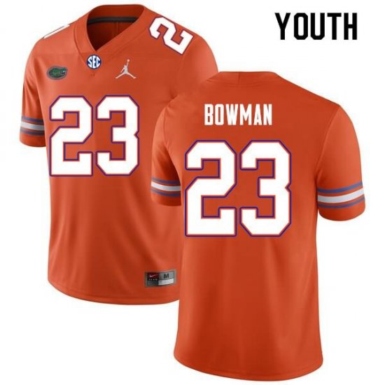 Youth Florida Gators #23 Demarkcus Bowman NCAA Nike Orange Authentic Stitched College Football Jersey SOQ5362JC